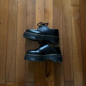 Dr. Martens - 1461 Smooth Leather Platform Shoes (Black)